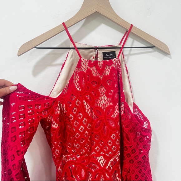 Bardot Saffron Red Mini Dress Size Small US 6 EUR 38 - Picture 13 of 15